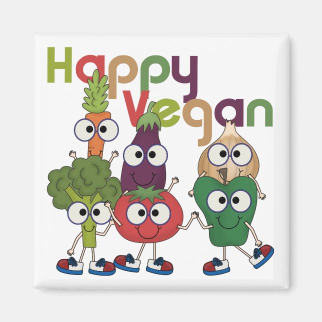 Íman Happy Vegan (Frente)