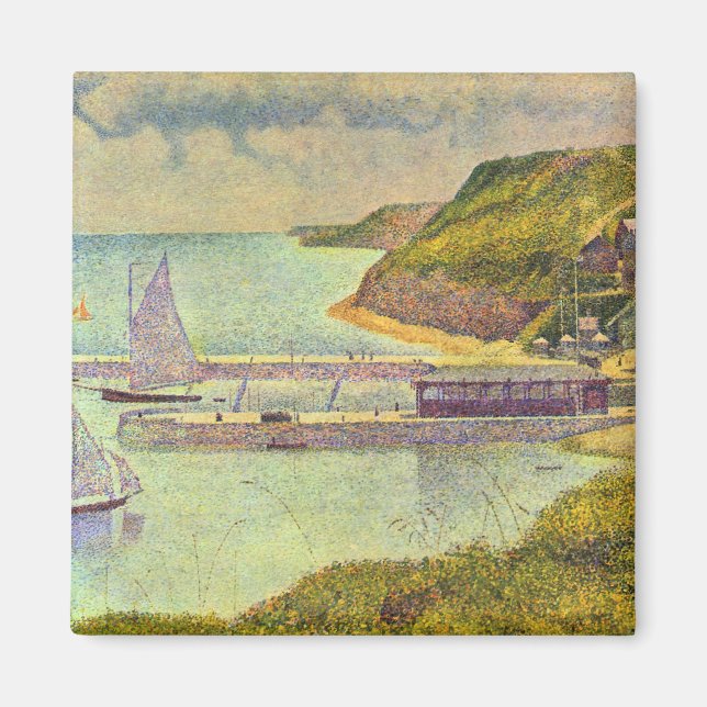 Íman Harbour Port-en-Bessin High Tide, por Georges Seur (Frente)