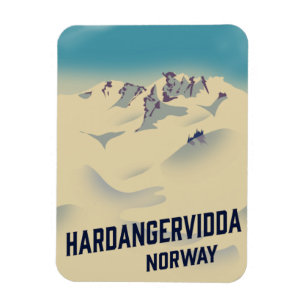 Íman Hardangervidda poster de férias na Noruega.