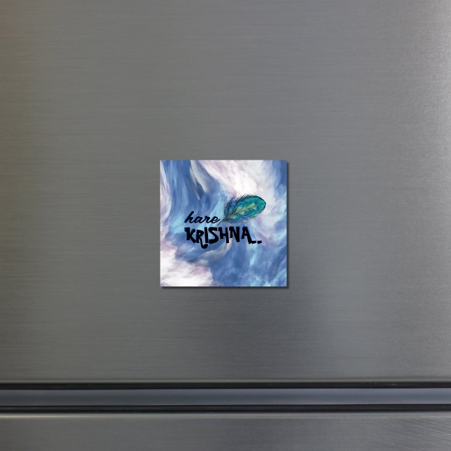 Íman "Hare Krishna" Peacock Feather Hindu (Criador carregado)