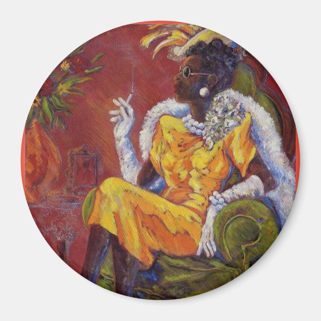 Íman Harlem Dourado Magnet (Frente)