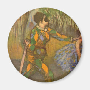 Íman Harlequin e aquilégia pela arte do vintage de