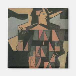Íman Harlequin por Juan Gris, Vintage Cubism Art