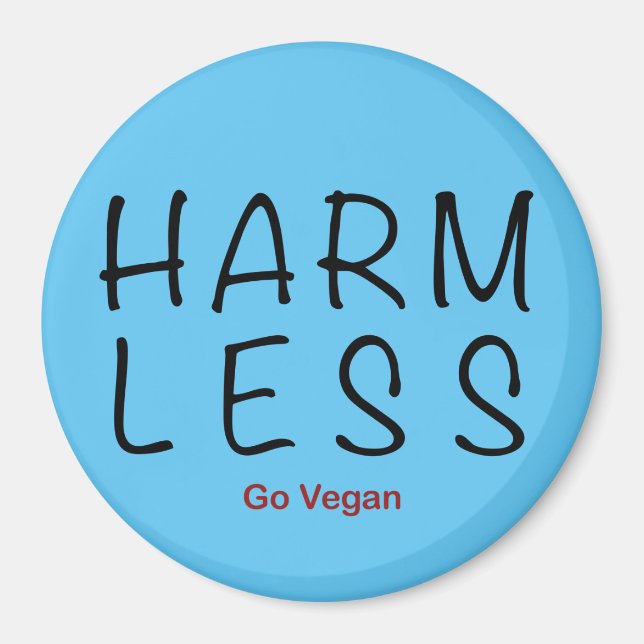 Íman Harm Menos - Go Vegan (Frente)