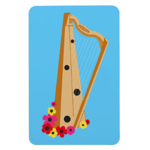 Íman Harpist Floral Harp Bonito