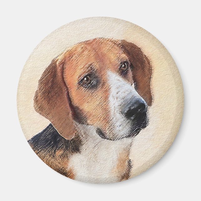 Íman Harrier Painting (Pintura de Cachorro Original) (Frente)