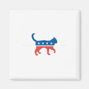Íman Harris 2024 Democrat Cat - Votação Para Kamala W E