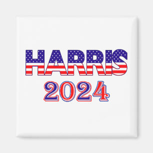 Íman Harris 2024 Presidente Democrat EUA Flag Text