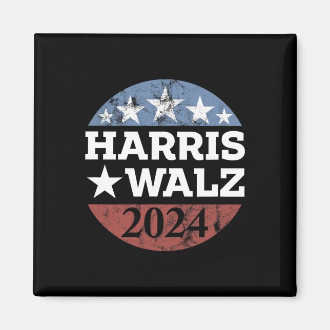 Íman Harris &amp; Tim Walz Para A Campanha Do President (Frente)
