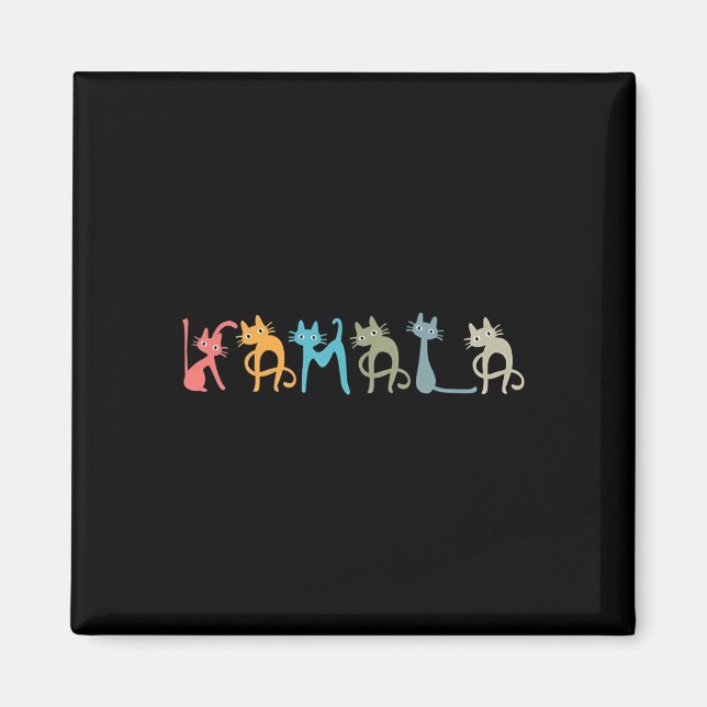 Íman Harris Cat Lettering Positive Funny (Frente)