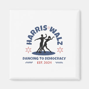 Íman Harris Tim Walz Valsa 2024 Dançando Para a Democra