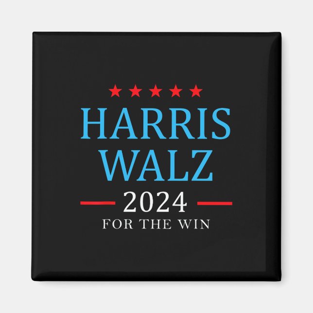 Íman Harris W 2024 Para A Campanha Win Kamala (Frente)