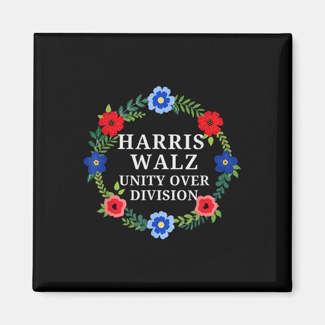 Íman Harris Waltz 2024 Unity Over Division Vote Harris (Frente)
