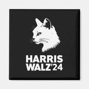 Íman Harris Waltz Eleição 2024 Gato Engraçado Kamala Ti