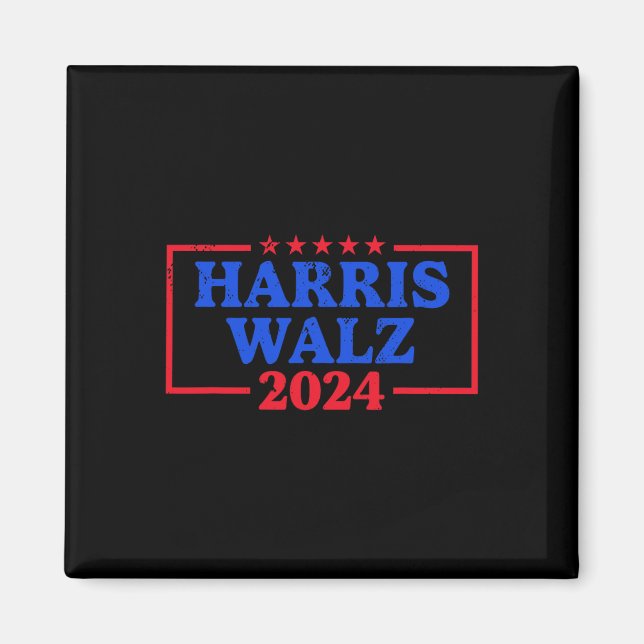 Íman Harris Walz 2024 Logotipo Democrata Kam (Frente)