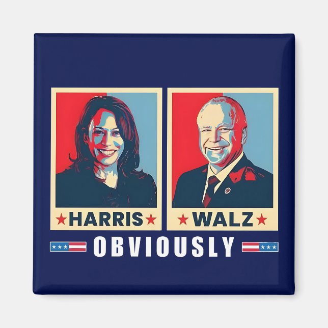 Íman Harris Walz 2024 Obviamente (Frente)