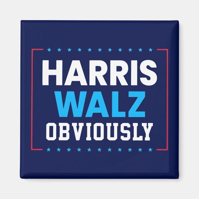 Íman Harris Walz 2024 Obviamente (Frente)