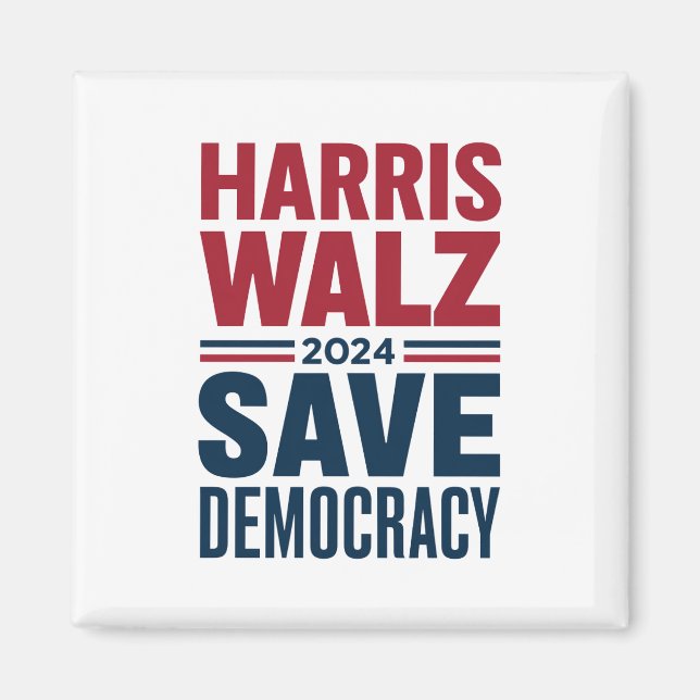 Íman Harris Walz Salvar Democracia (Frente)