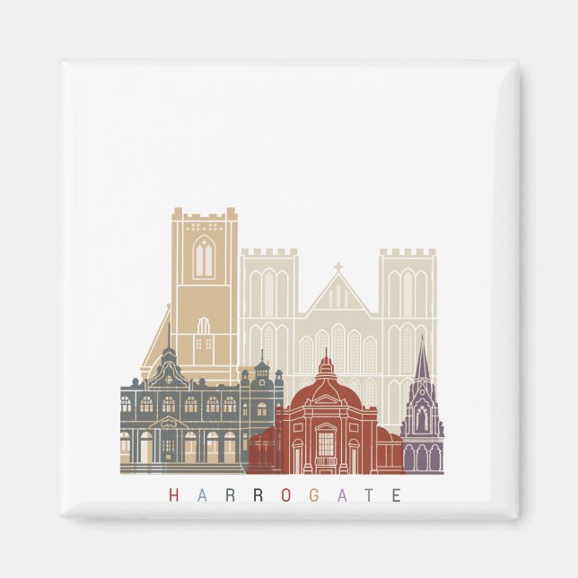 Íman Harrogate Skyline poster (Frente)