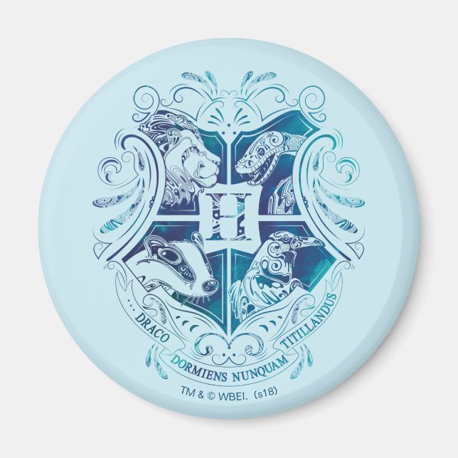 Íman Harry Potter | Aguamenti HOGWARTS™ Crest (Frente)