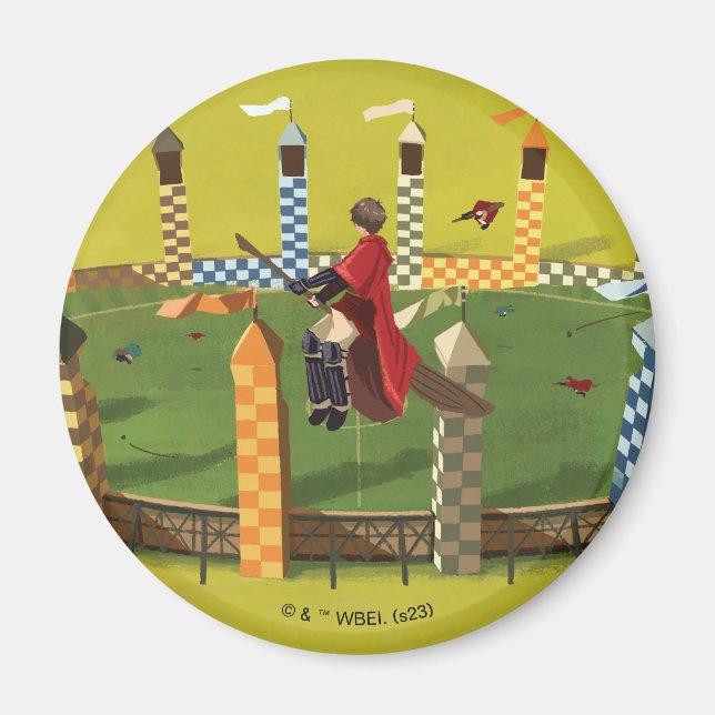 Íman HARRY POTTER™ buscando o dedo do Ouro (Frente)