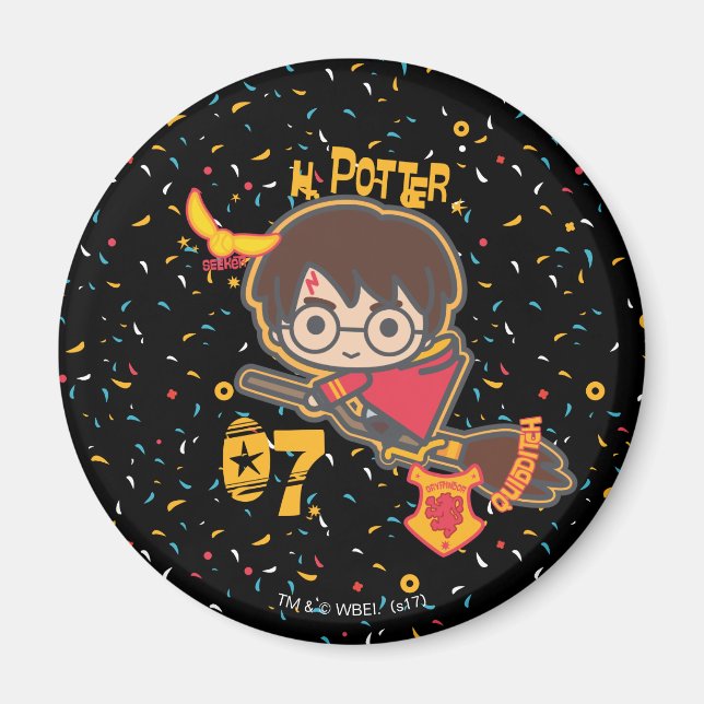 Íman Harry Potter Cartunista Caçador de Quadribol (Frente)
