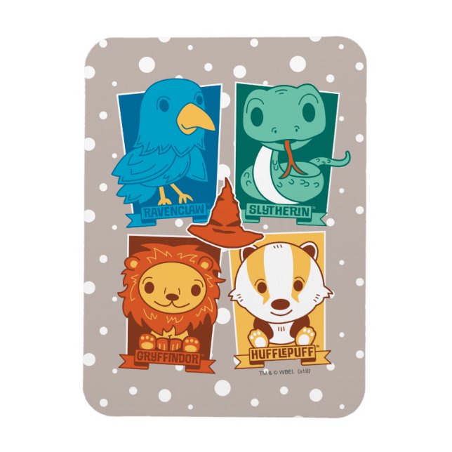 ÍMAN  HARRY POTTER™ | CASAS DA CARTON HOGWARTS™ (Vertical)