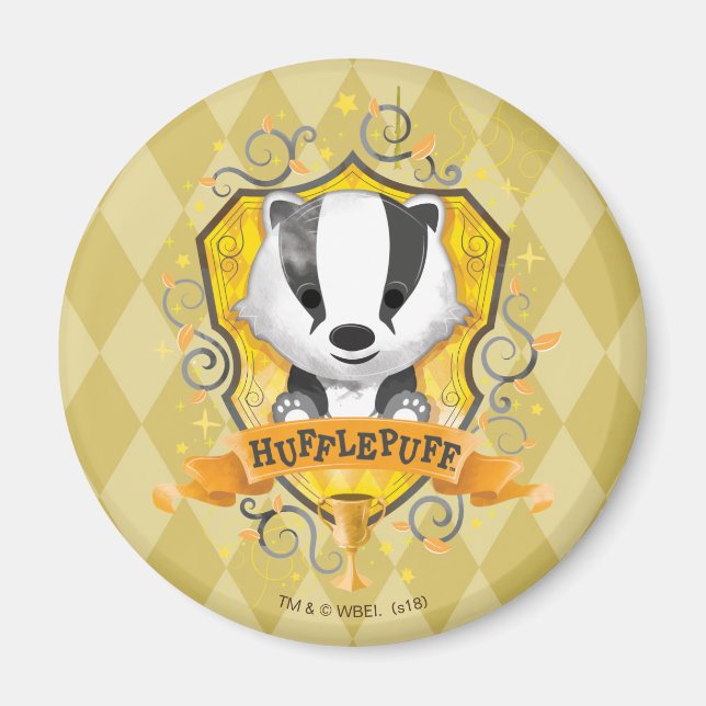 Íman Harry Potter | Encantador Brasão HUFFLEPUFF™ (Frente)