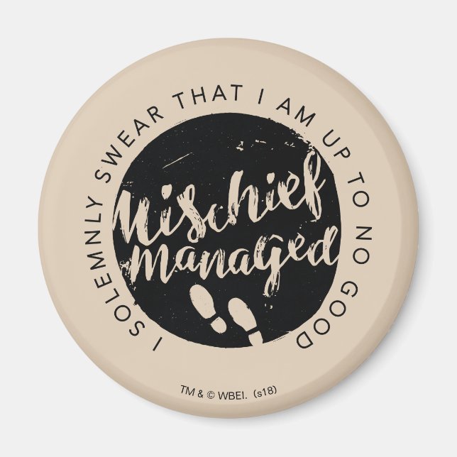 Íman Harry Potter | Encantamentos da Mapa dos Marotos T (Frente)