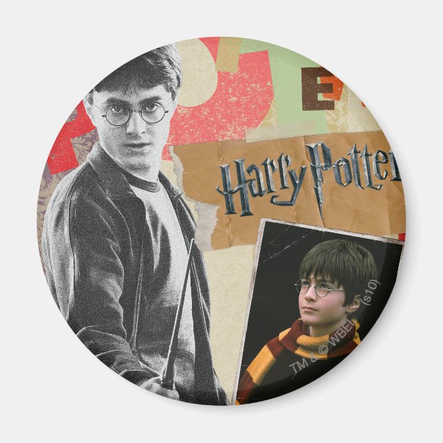 Íman Harry Potter Então e Agora (Frente)