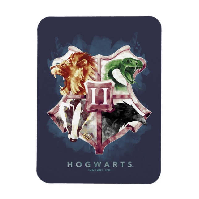 Íman Harry Potter | HOGWARTS™ Crest Watercolor (Vertical)