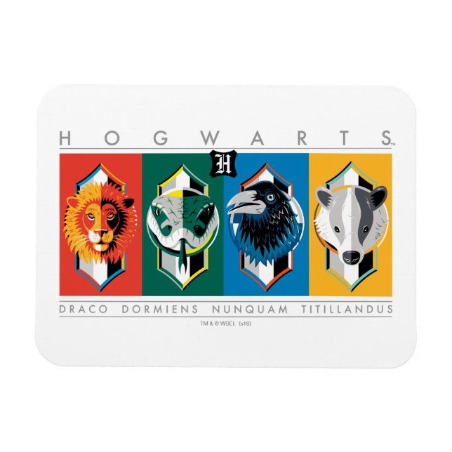 Íman Harry Potter | HOGWARTS™ House Sigils (Horizontal)