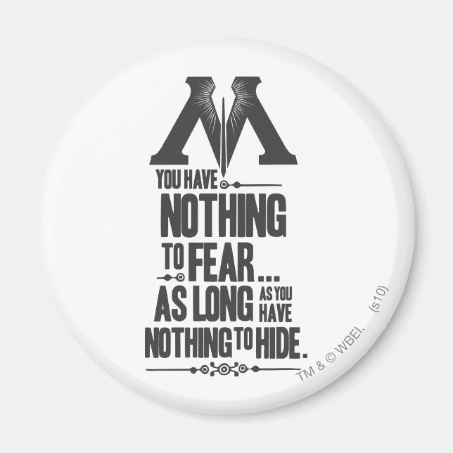 Íman Harry Potter Spell | Ministério da Propaganda Mági (Frente)