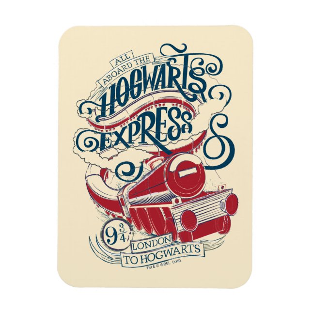 Íman Harry Potter | Tipografia Hogwarts Express (Vertical)
