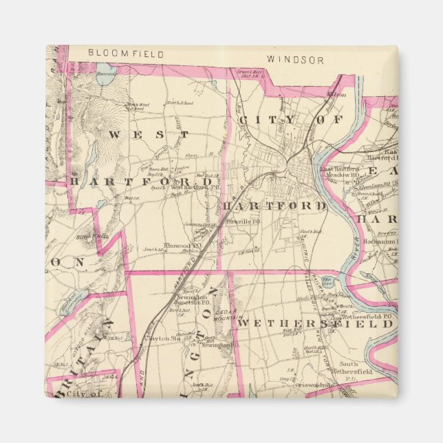 Íman Hartford County Connecticut (Frente)