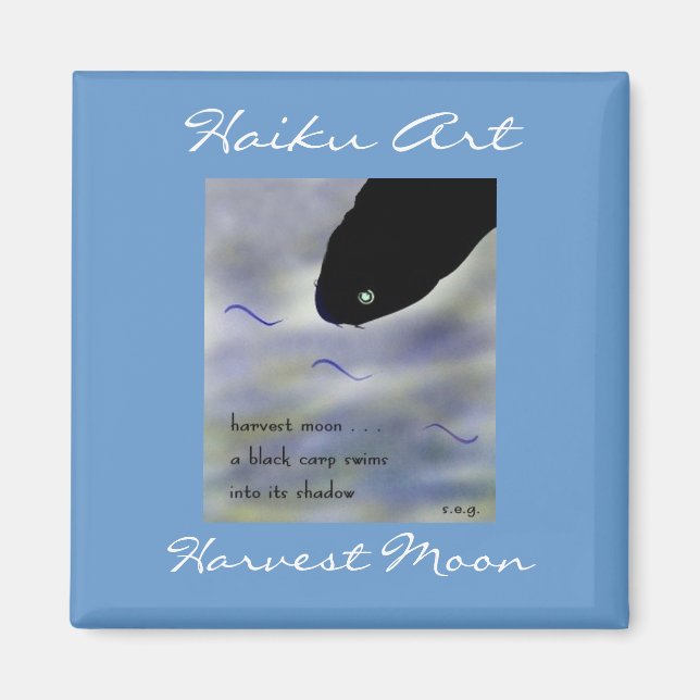 Íman Harvest Moon Haiku Art Magnet (Frente)