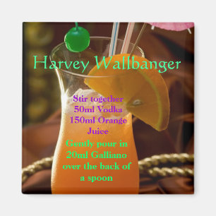 Íman Harvey Wallbanger Cocktail Magnet