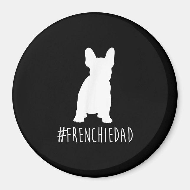 Íman hashtag frenchie pai francês buldog pai (Frente)