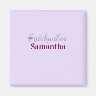 Íman hashtag vibrações femininas rosa lilás claro