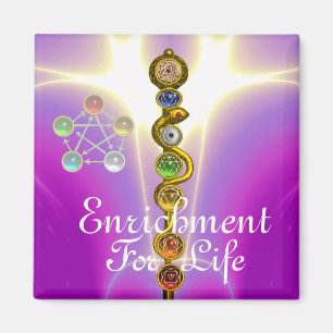 ÍMAN HASTE DE ASCLEPIUS 7 CHAKRAS, IOGA, ENERGIA