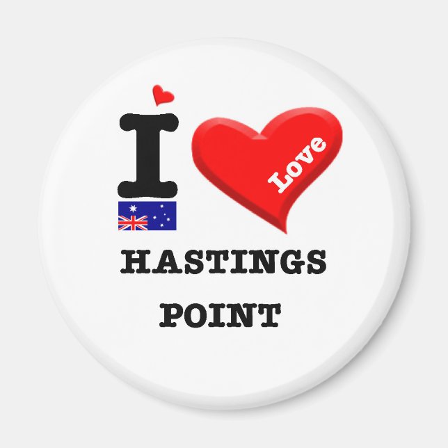 Íman HASTINGS POINT - I Love (Frente)