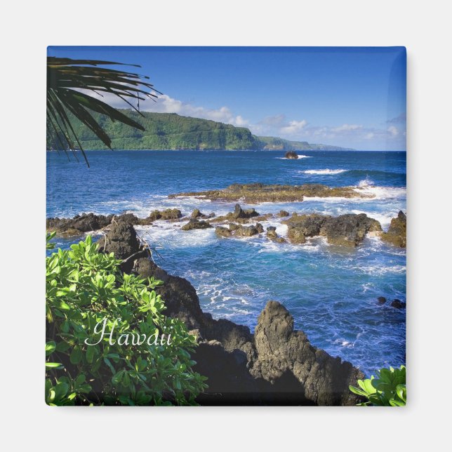 Íman Havaí lindo (rotulado) (Frente)