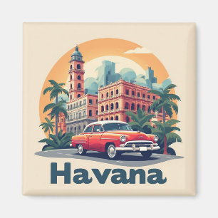 Íman Havana Cuba Presente de Viagem Vintage 🌎