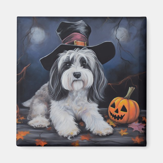 Íman Havanese Pumpkins Halloween Scary (Frente)