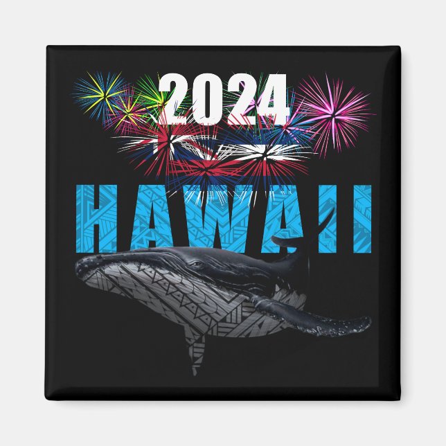 ÍMAN HAWAII 2024 FOGOS TRIBAIS POLINESIANOS DE HUMPBACK (Frente)