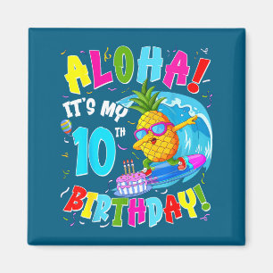 Íman Hawaii aloha 10º aniversário menino menina havaian