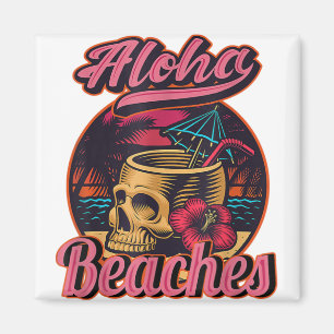 Íman Hawaii Aloha pratica o esqueleto de Gótico tropica