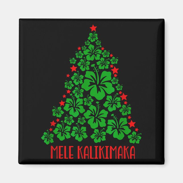 Íman Hawaii Christmas Mele Kalikimaka Floral Christmas  (Frente)