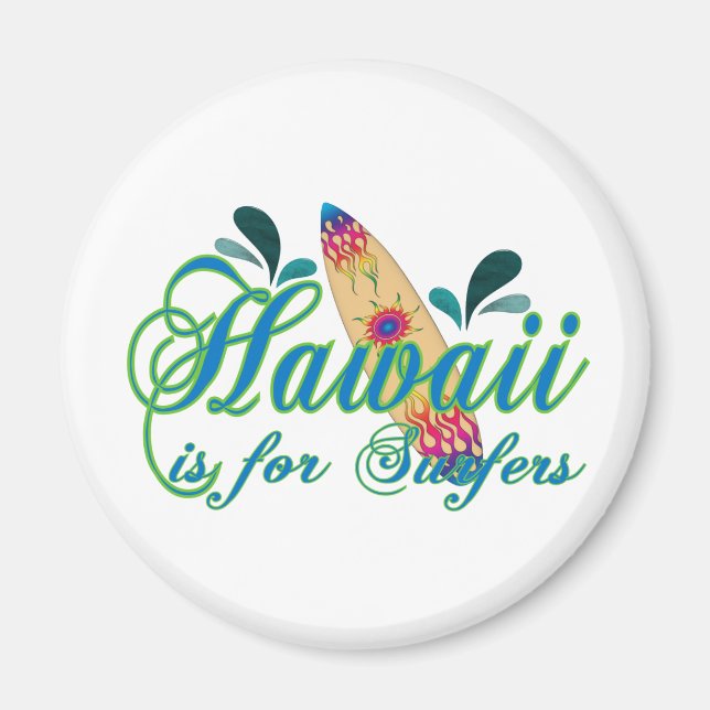 Íman Hawaii é para surfistas (Frente)