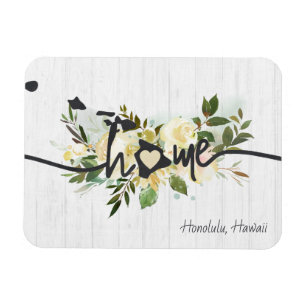 Íman Hawaii Estado Personalizado Sua Cidade Natal Rústi